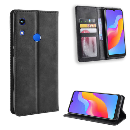 Vintage Style Auto-absorbed PU Leather Cell Phone Case Accessory for Huawei Honor 8A Pro