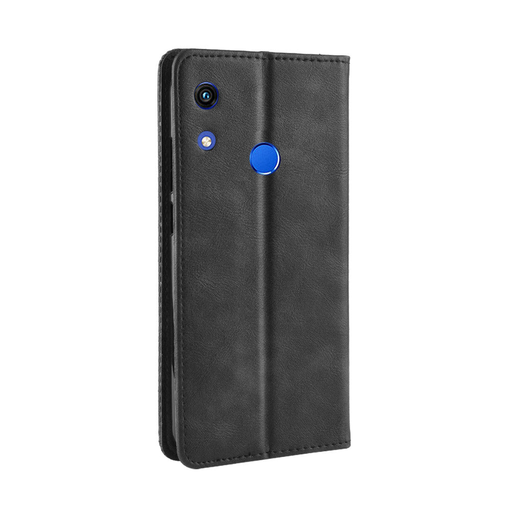 Vintage Style Auto-absorbed PU Leather Cell Phone Case Accessory for Huawei Honor 8A Pro