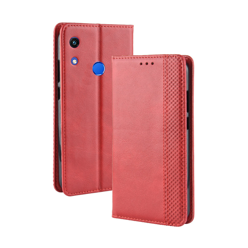 Vintage Style Auto-absorbed PU Leather Cell Phone Case Accessory for Huawei Honor 8A Pro