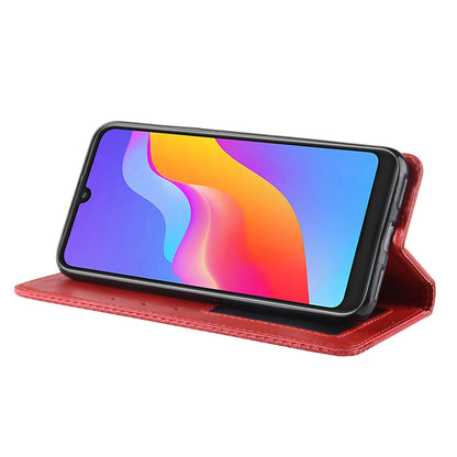 Vintage Style Auto-absorbed PU Leather Cell Phone Case Accessory for Huawei Honor 8A Pro