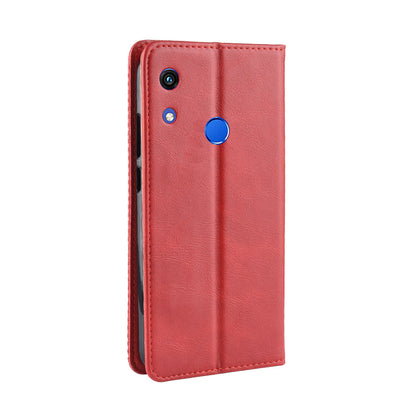 Vintage Style Auto-absorbed PU Leather Cell Phone Case Accessory for Huawei Honor 8A Pro