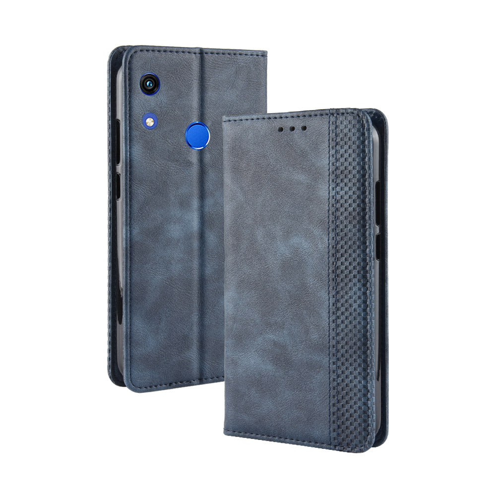 Vintage Style Auto-absorbed PU Leather Cell Phone Case Accessory for Huawei Honor 8A Pro