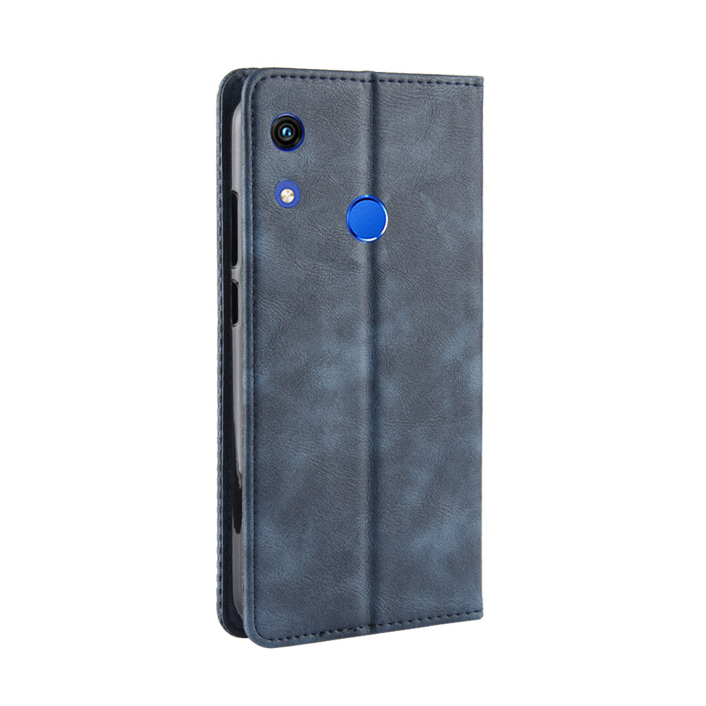 Vintage Style Auto-absorbed PU Leather Cell Phone Case Accessory for Huawei Honor 8A Pro