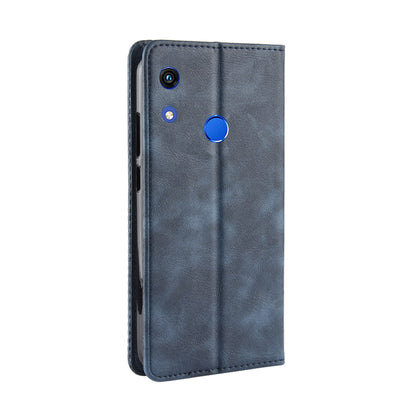 Vintage Style Auto-absorbed PU Leather Cell Phone Case Accessory for Huawei Honor 8A Pro