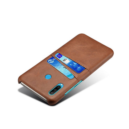 For Huawei P30 Lite / nova 4e PU Leather Coated PC Mobile Casing with Dual Card Slots