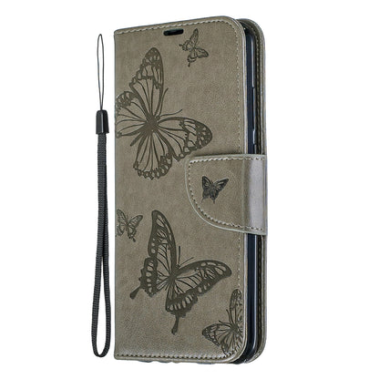 For Huawei P Smart (2019) / Honor 10 Lite PU Leather Imprint Butterflies Phone Case