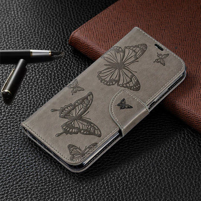 For Huawei P Smart (2019) / Honor 10 Lite PU Leather Imprint Butterflies Phone Case