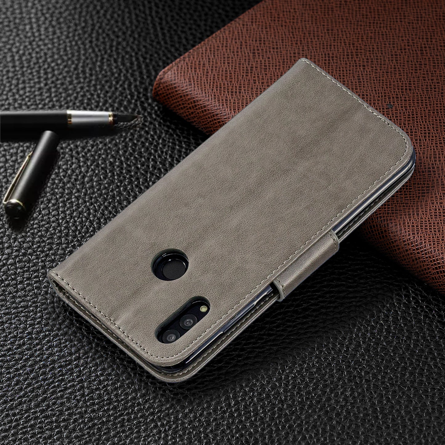 For Huawei P Smart (2019) / Honor 10 Lite PU Leather Imprint Butterflies Phone Case
