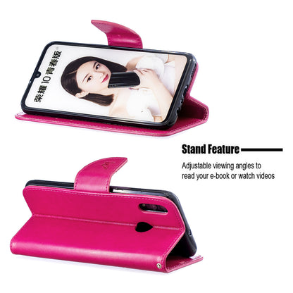 For Huawei P Smart (2019) / Honor 10 Lite PU Leather Imprint Butterflies Phone Case
