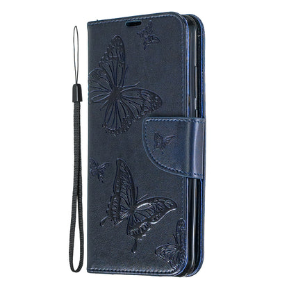 For Huawei P Smart (2019) / Honor 10 Lite PU Leather Imprint Butterflies Phone Case