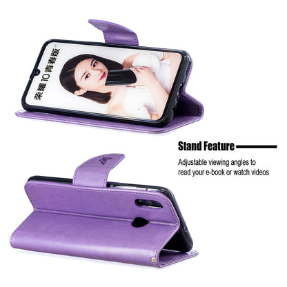 For Huawei P Smart (2019) / Honor 10 Lite PU Leather Imprint Butterflies Phone Case