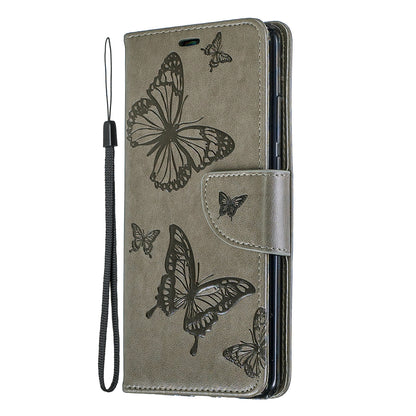 For Huawei P30 Pro PU Leather Imprint Butterflies Phone Case