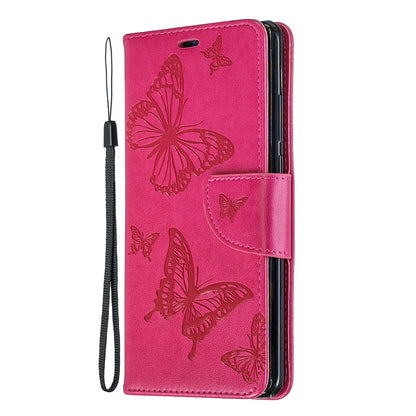 For Huawei P30 Pro PU Leather Imprint Butterflies Phone Case