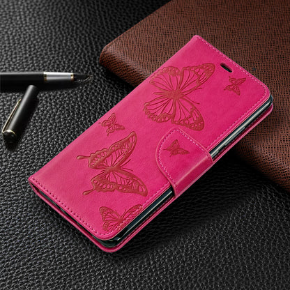 For Huawei P30 Pro PU Leather Imprint Butterflies Phone Case