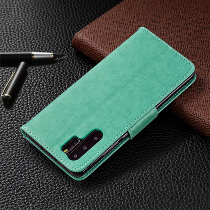 For Huawei P30 Pro PU Leather Imprint Butterflies Phone Case