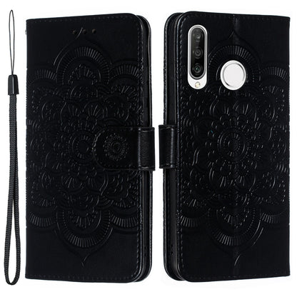 For Huawei P30 Lite/nova 4e/P30 lite New Edition Imprint Mandala Flower Phone Cover Case Leather Wallet