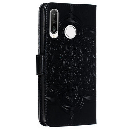 For Huawei P30 Lite/nova 4e/P30 lite New Edition Imprint Mandala Flower Phone Cover Case Leather Wallet