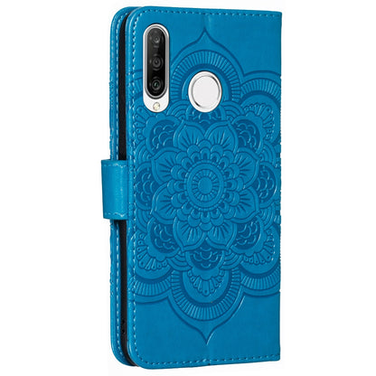 For Huawei P30 Lite/nova 4e/P30 lite New Edition Imprint Mandala Flower Phone Cover Case Leather Wallet