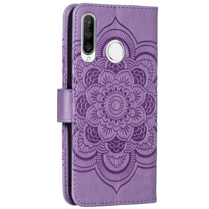 For Huawei P30 Lite/nova 4e/P30 lite New Edition Imprint Mandala Flower Phone Cover Case Leather Wallet