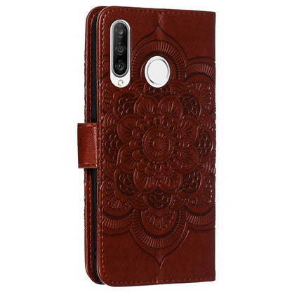 For Huawei P30 Lite/nova 4e/P30 lite New Edition Imprint Mandala Flower Phone Cover Case Leather Wallet