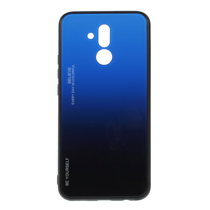 For Huawei Mate 20 Lite Gradient Color Glass + PC + TPU Hybrid Case