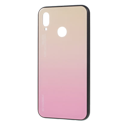 For Huawei P20 Lite / Nova 3e Gradient Color Glass + PC + TPU Hybrid Case