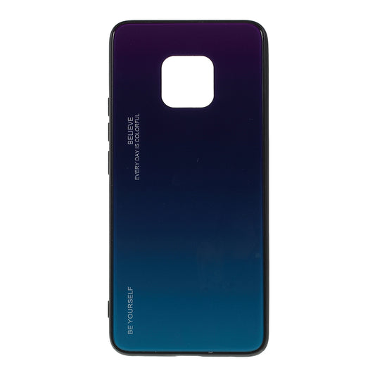For Huawei Mate 20 Pro Gradient Color Glass + PC + TPU Hybrid Case