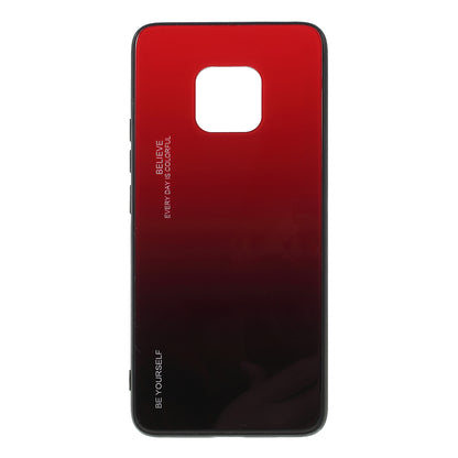 For Huawei Mate 20 Pro Gradient Color Glass + PC + TPU Hybrid Case