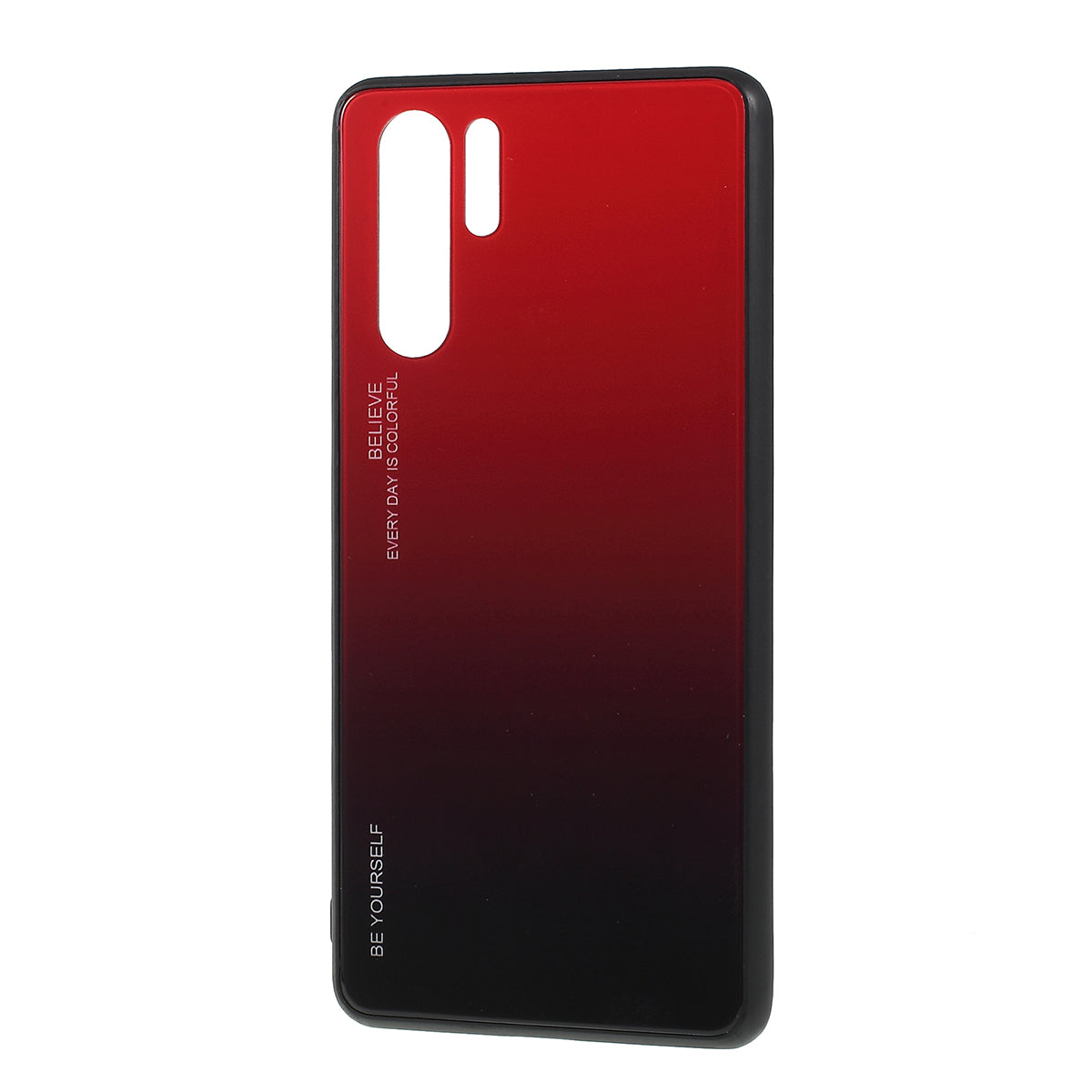 For Huawei P30 Pro Gradient Color Glass + PC + TPU Hybrid Case