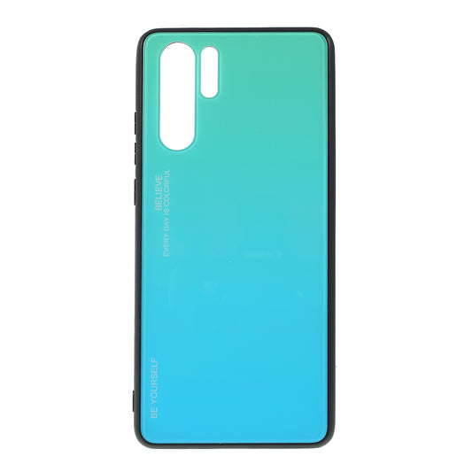 For Huawei P30 Pro Gradient Color Glass + PC + TPU Hybrid Case