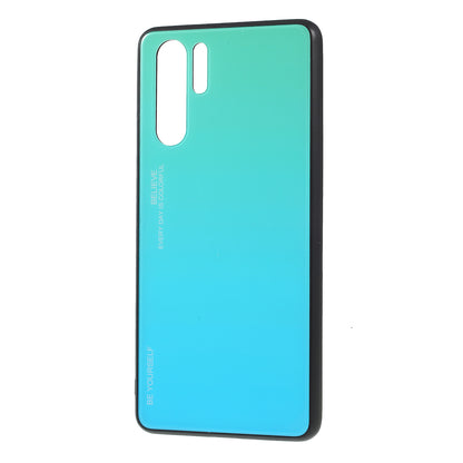 For Huawei P30 Pro Gradient Color Glass + PC + TPU Hybrid Case