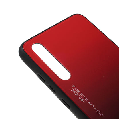 For Huawei P20 Pro Gradient Color Glass + PC + TPU Hybrid Mobile Phone Case