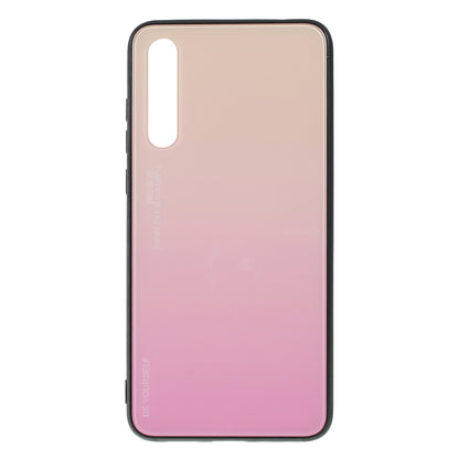 For Huawei P20 Pro Gradient Color Glass + PC + TPU Hybrid Mobile Phone Case