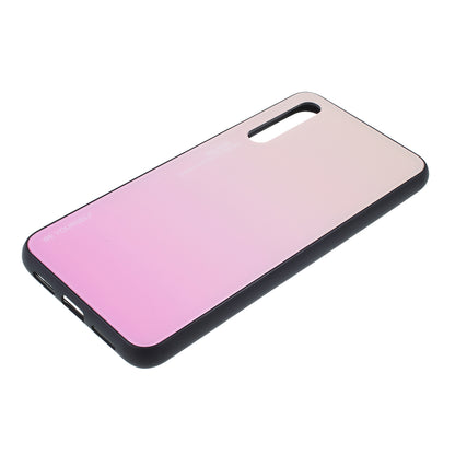 For Huawei P20 Pro Gradient Color Glass + PC + TPU Hybrid Mobile Phone Case