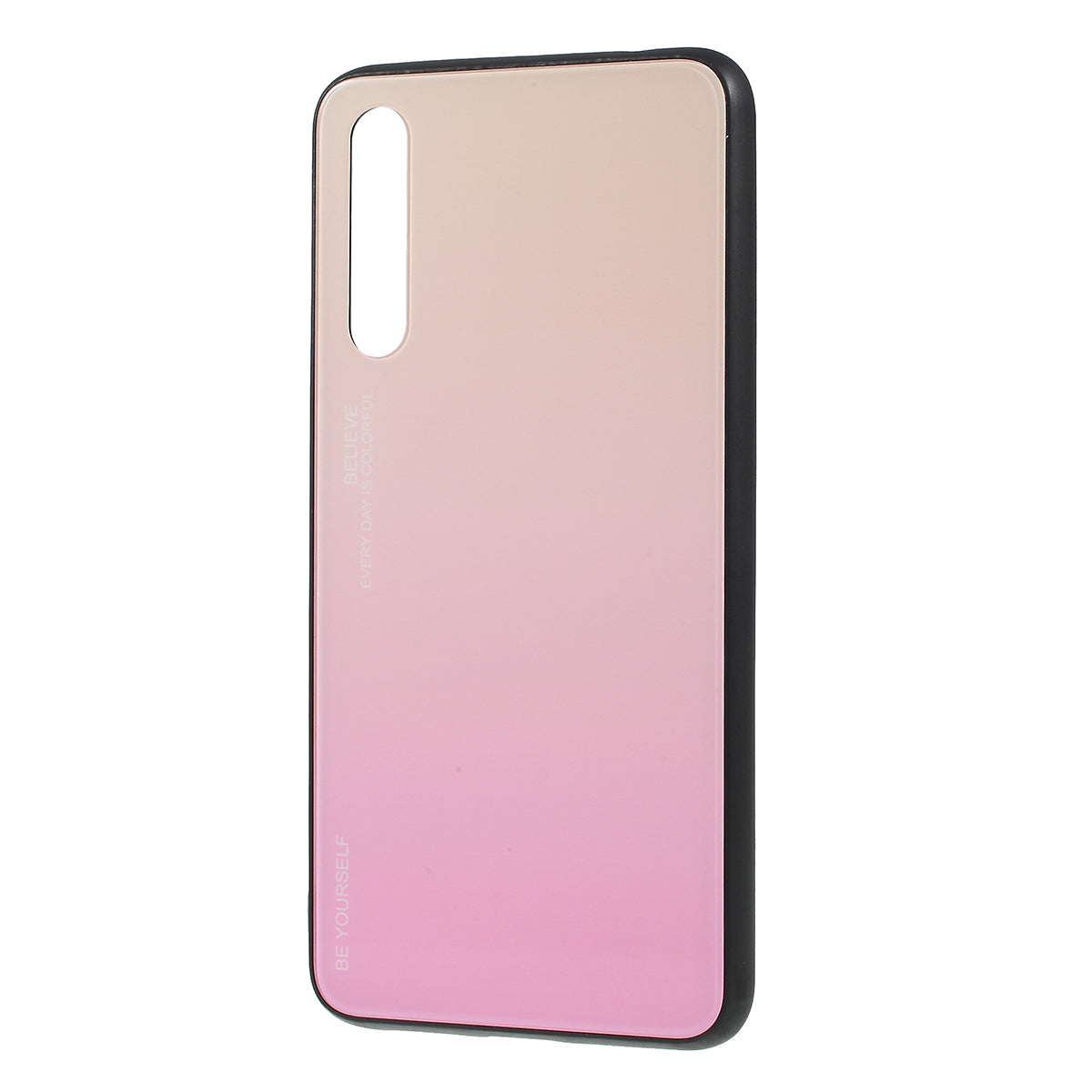 For Huawei P20 Pro Gradient Color Glass + PC + TPU Hybrid Mobile Phone Case