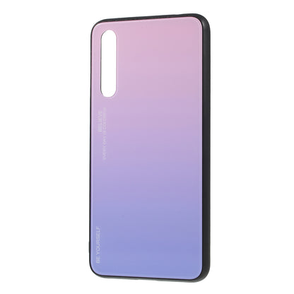 For Huawei P20 Pro Gradient Color Glass + PC + TPU Hybrid Mobile Phone Case