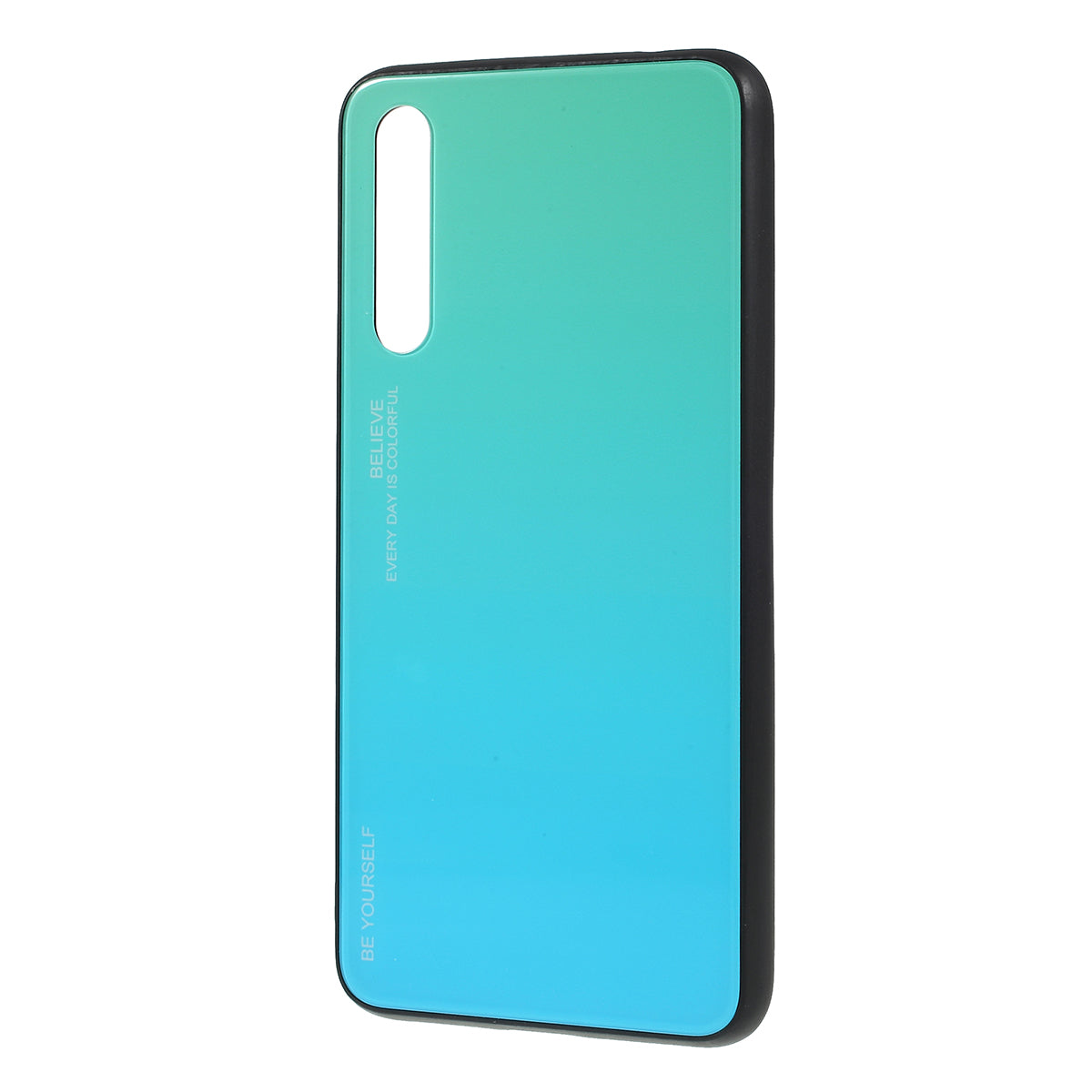 For Huawei P20 Pro Gradient Color Glass + PC + TPU Hybrid Mobile Phone Case