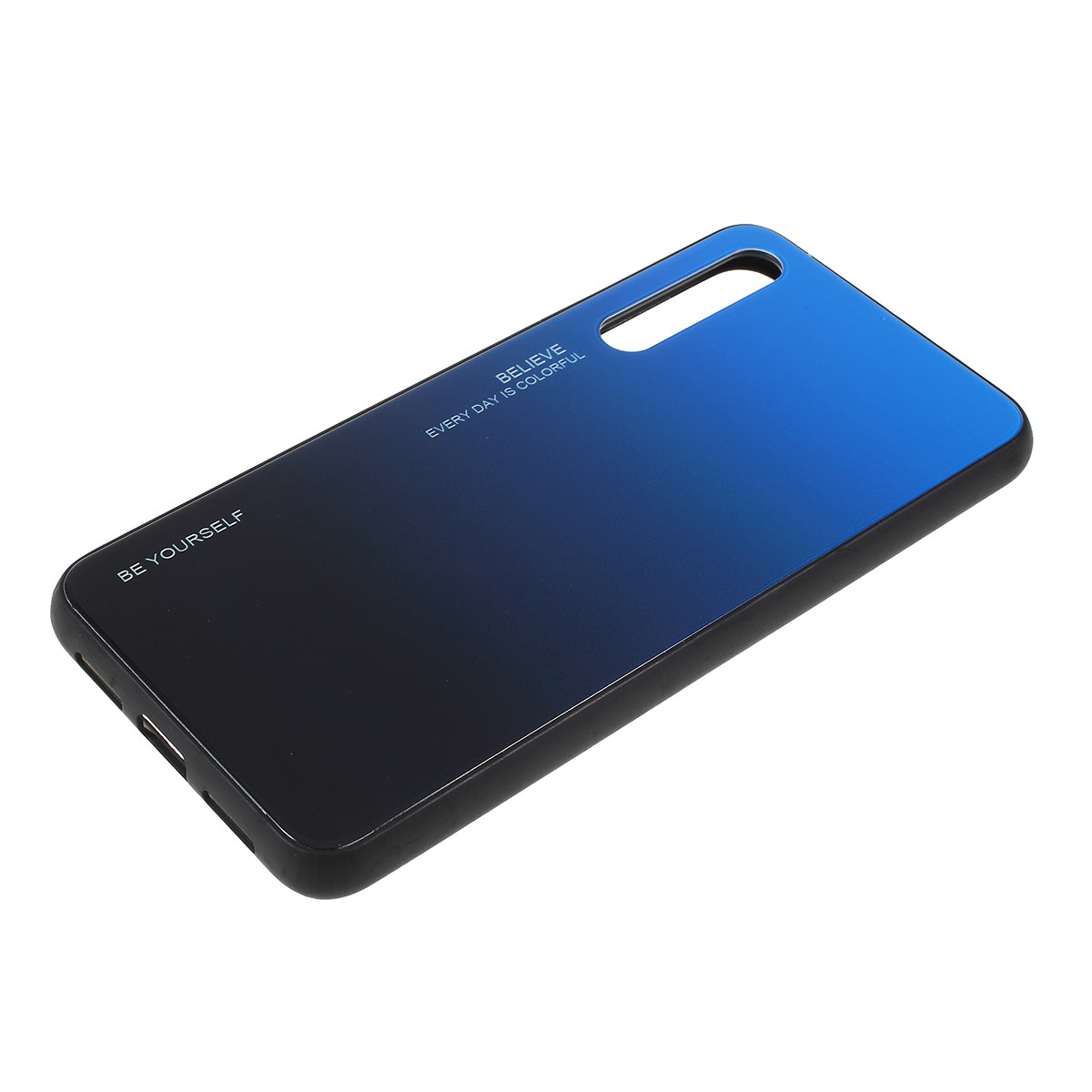 For Huawei P20 Pro Gradient Color Glass + PC + TPU Hybrid Mobile Phone Case