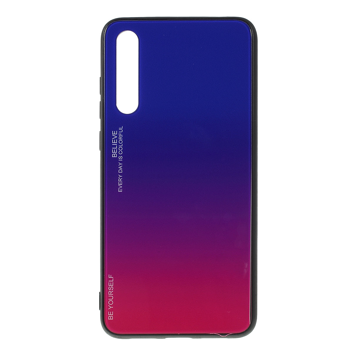 For Huawei P20 Pro Gradient Color Glass + PC + TPU Hybrid Mobile Phone Case