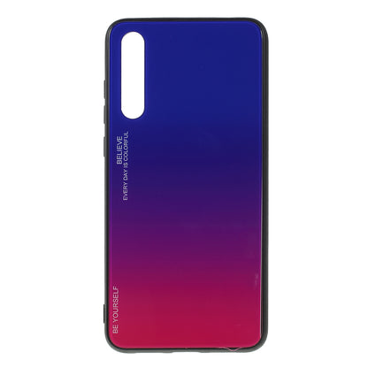 For Huawei P20 Pro Gradient Color Glass + PC + TPU Hybrid Mobile Phone Case