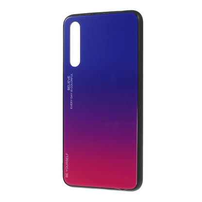 For Huawei P20 Pro Gradient Color Glass + PC + TPU Hybrid Mobile Phone Case