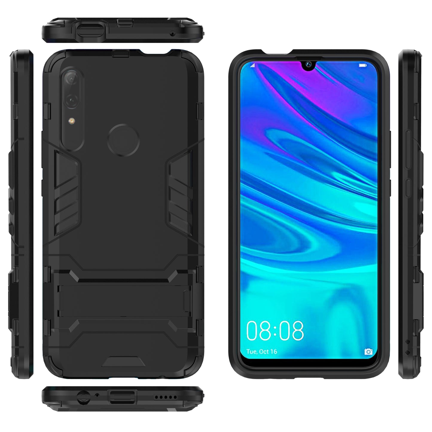 Guard PC + TPU Mobile Phone Covering Case with Kickstand for Huawei Honor 9X (Global)/P Smart Z / Y9 Prime 2019 / Enjoy 10 Plus