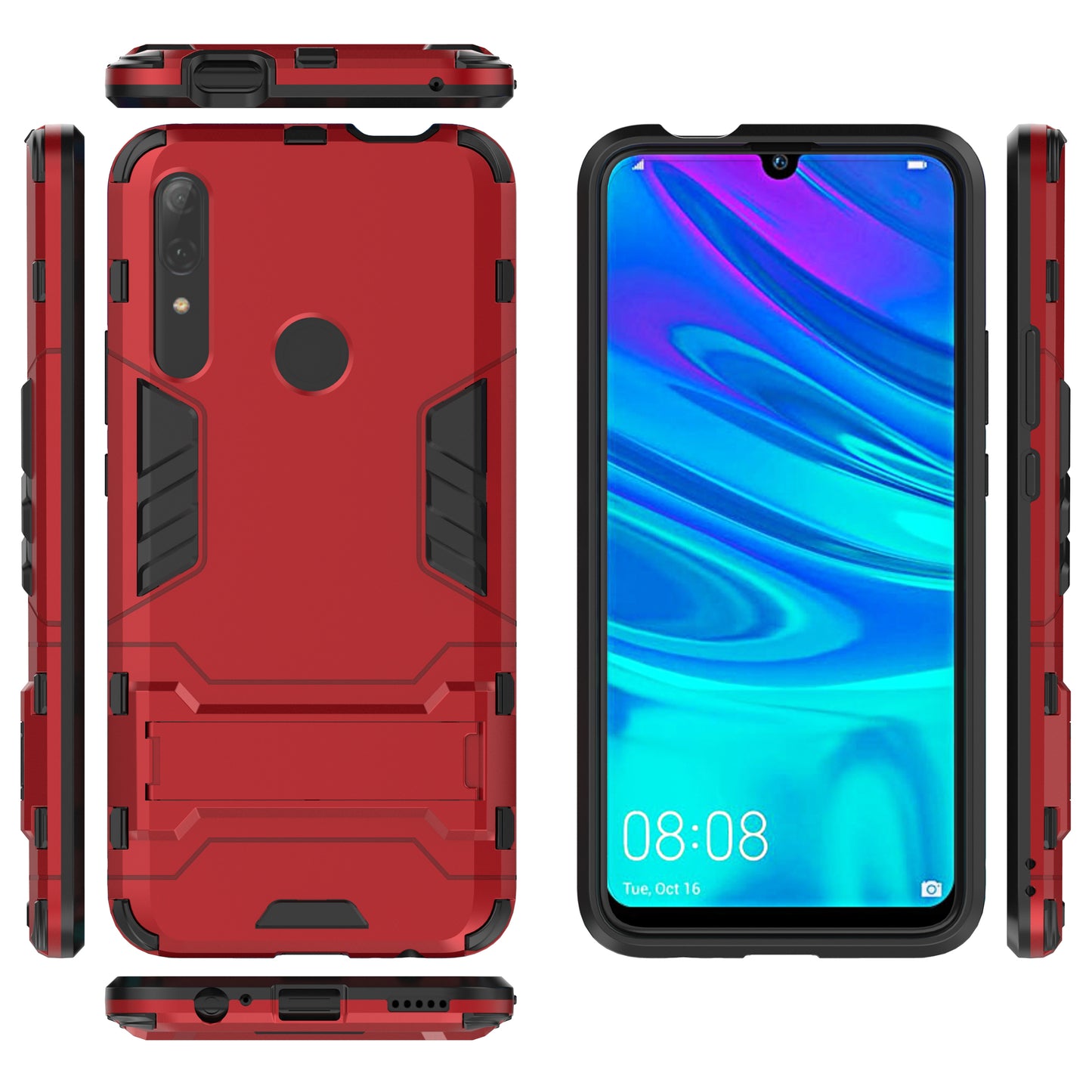 Guard PC + TPU Mobile Phone Covering Case with Kickstand for Huawei Honor 9X (Global)/P Smart Z / Y9 Prime 2019 / Enjoy 10 Plus