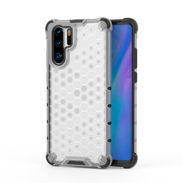 Shock-proof Honeycomb Pattern TPU + PC Hybrid Phone Cover for Huawei P30 Pro