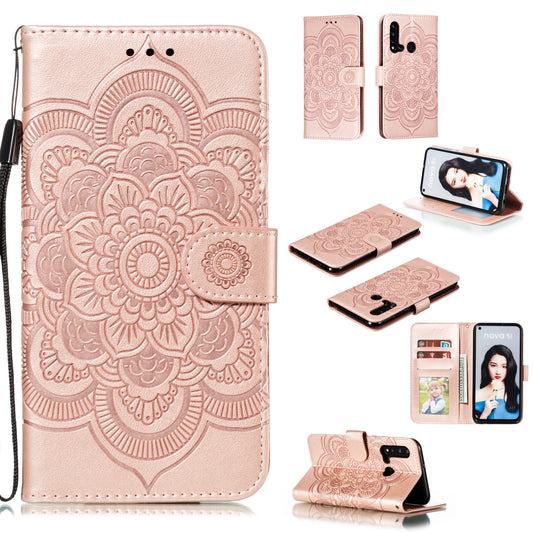 For Huawei P20 lite (2019) / nova 5i Imprint Mandala Flower Leather Wallet Shell