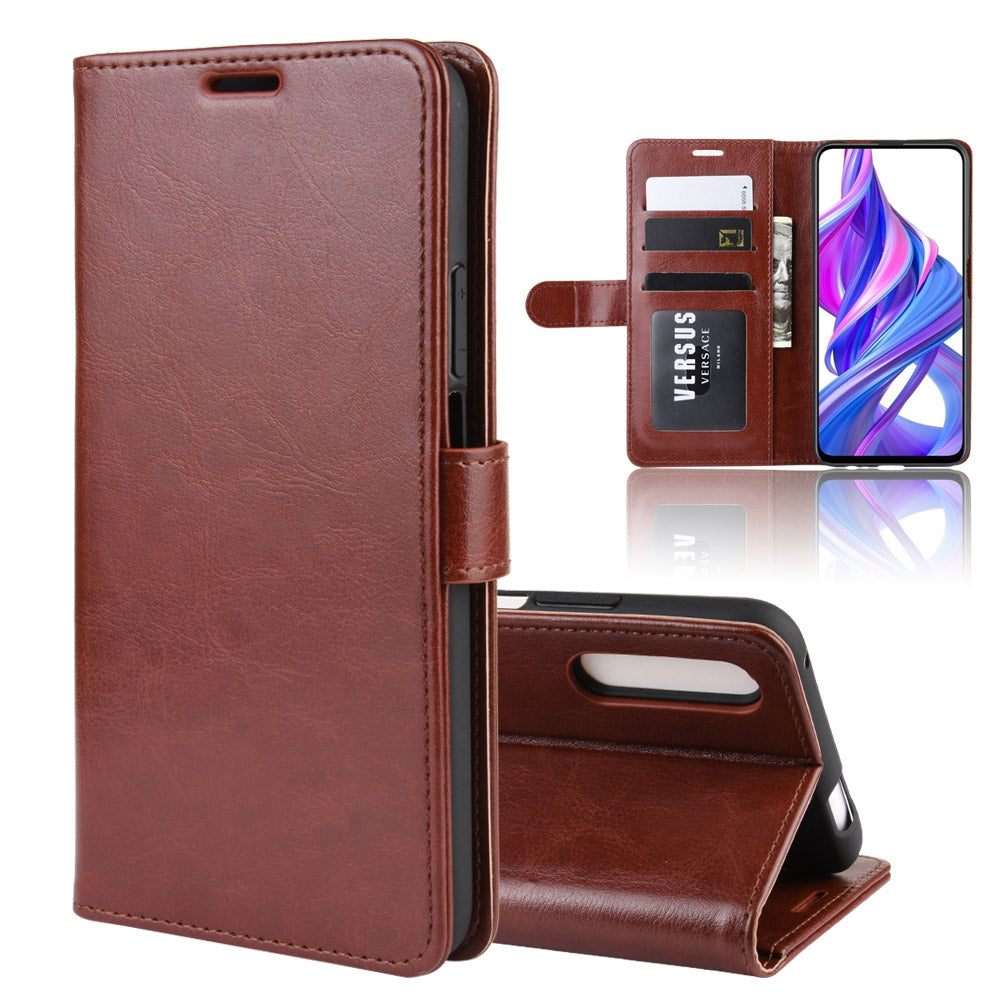 Crazy Horse Wallet Leather Wallet Stand Phone Case for Huawei Y9s/P smart Pro 2019/Honor 9X (For China)/9X Pro