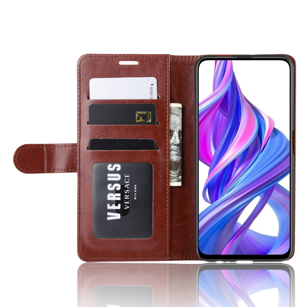 Crazy Horse Wallet Leather Wallet Stand Phone Case for Huawei Y9s/P smart Pro 2019/Honor 9X (For China)/9X Pro