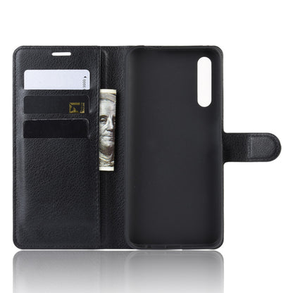 Litchi Skin Leather Wallet Stand Case for Huawei Honor 9X (For China)