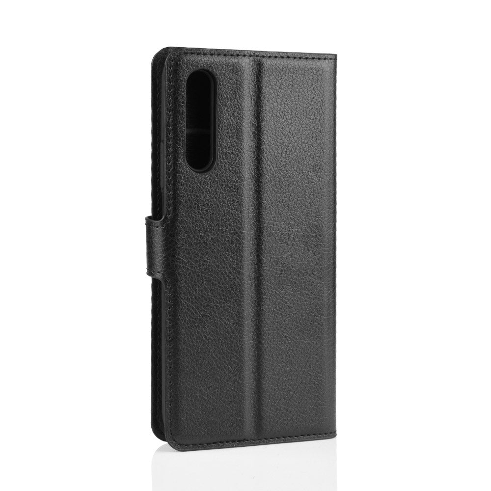 Litchi Skin Leather Wallet Stand Case for Huawei Honor 9X (For China)
