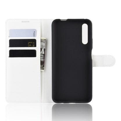 Litchi Skin Leather Wallet Stand Case for Huawei Honor 9X (For China)